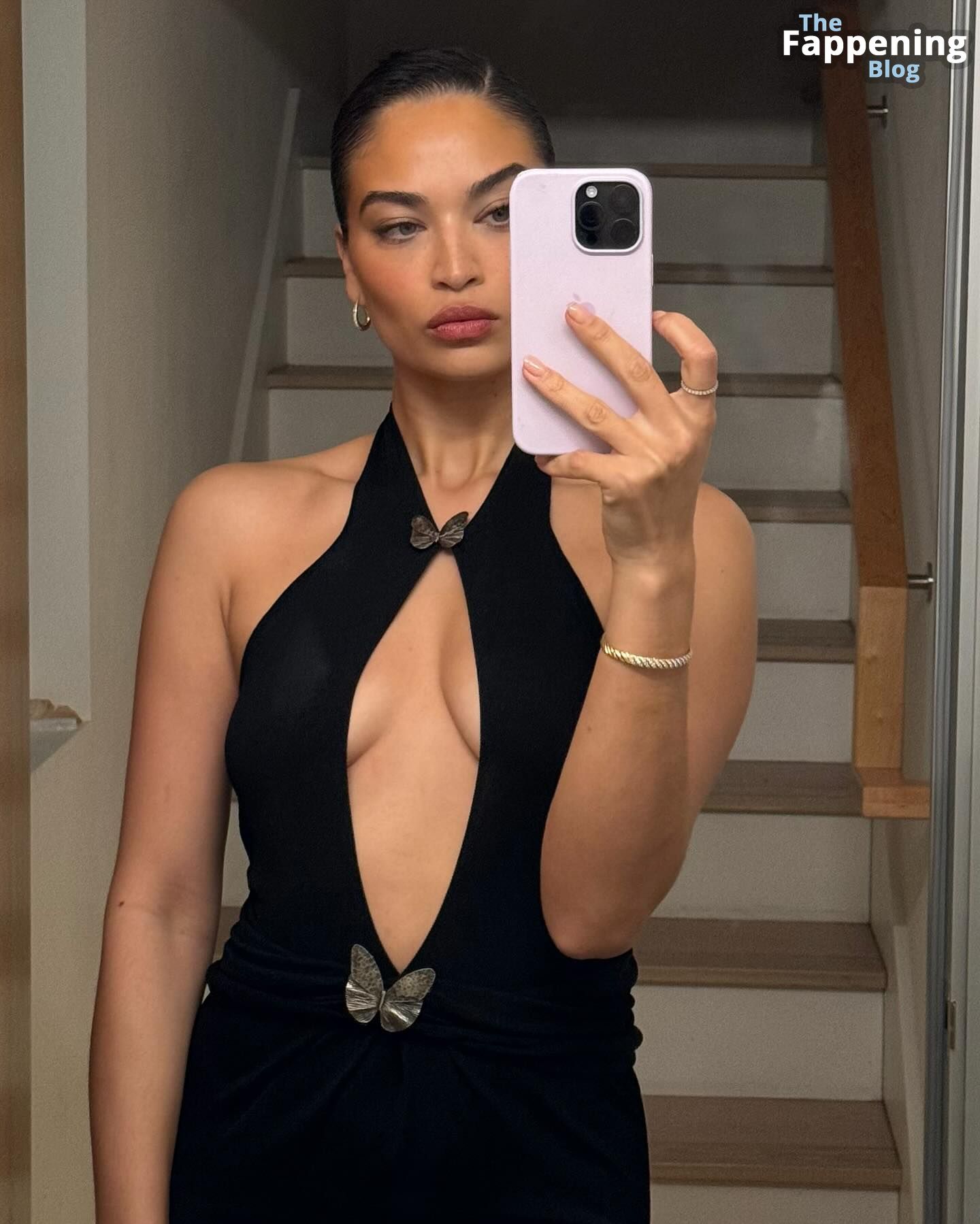 Braless Shanina Shaik Exits a Private Pre-Grammy Party in LA (13 Photos)