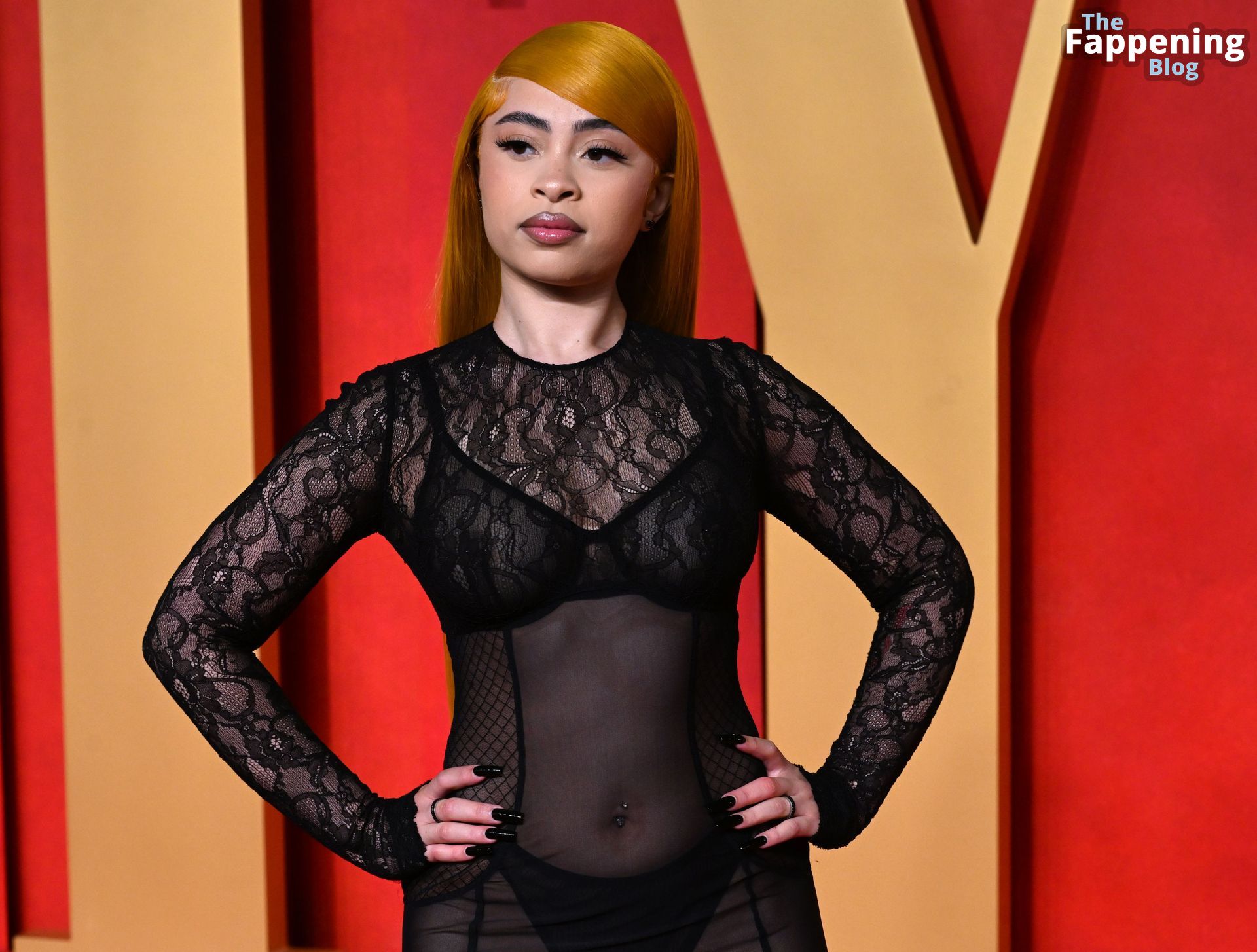 Ice Spice Flashes Her Nude Boobs at the 2024 Vanity Fair Oscar Party (34 Photos)