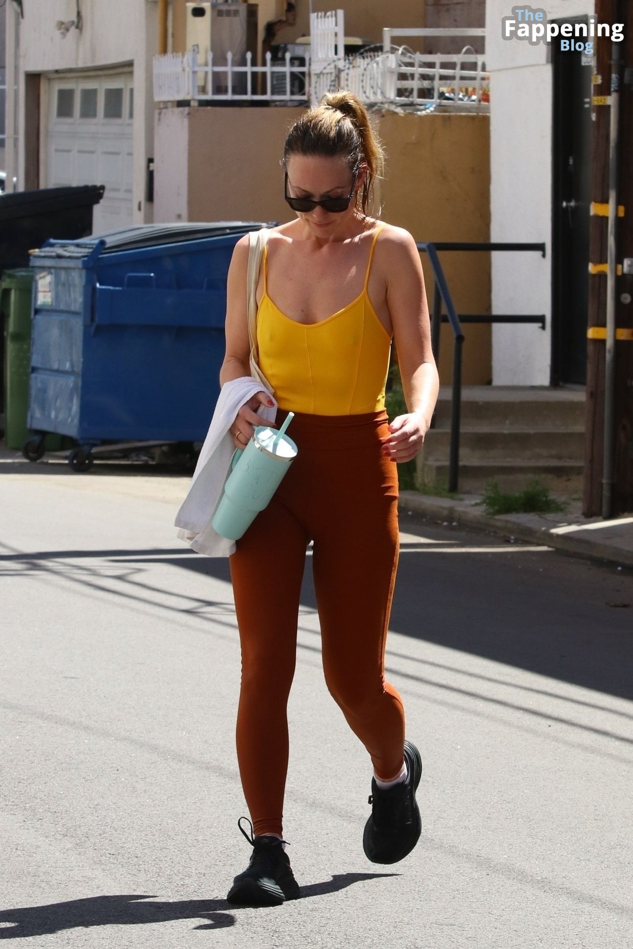 Braless Olivia Wilde Shows Off Her Post-Gym Glow in Vibrant Workout Gear (56 Photos)