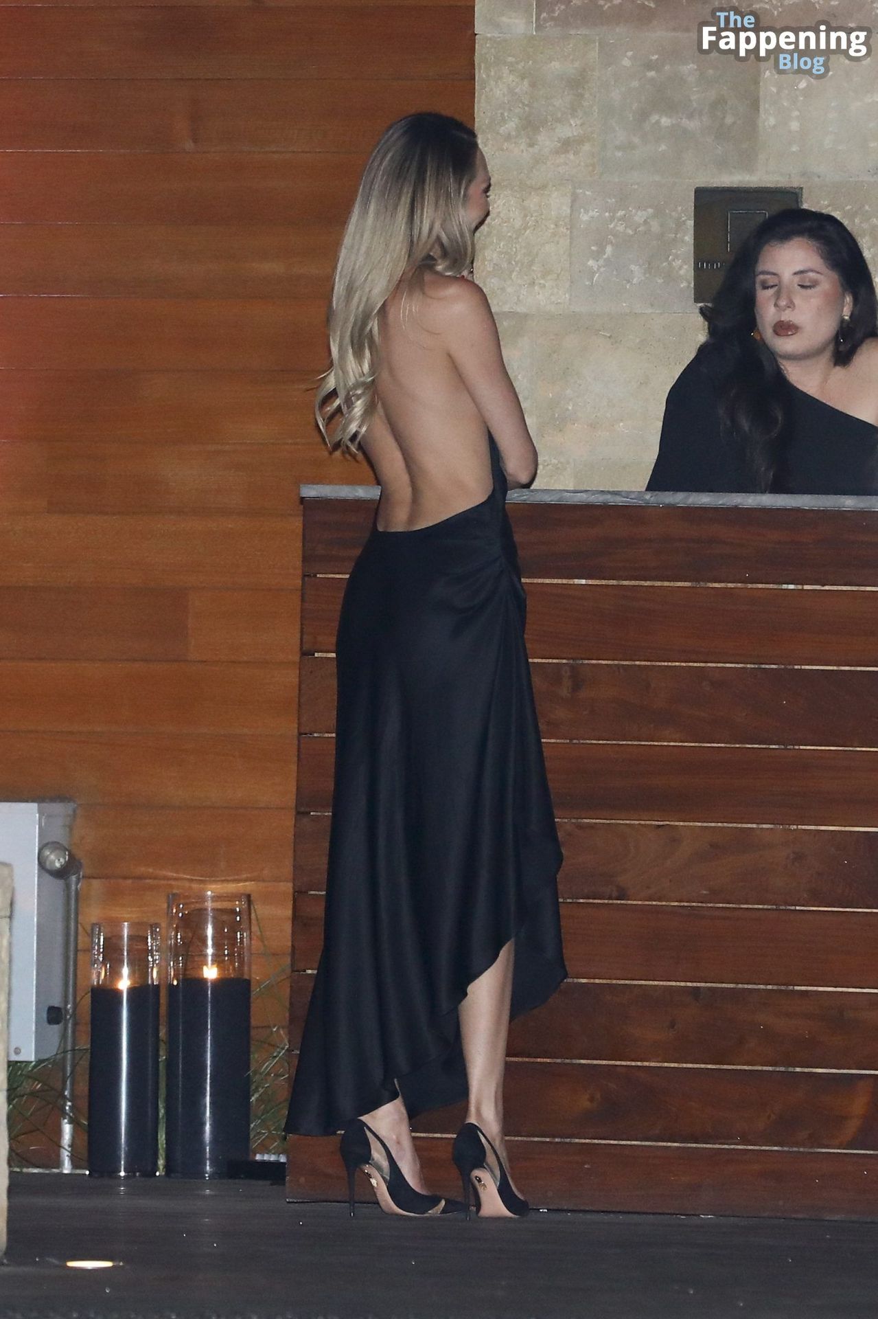 Candice Swanepoel Flaunts Her Slender Figure in a Black Dress in Malibu (17 Photos)
