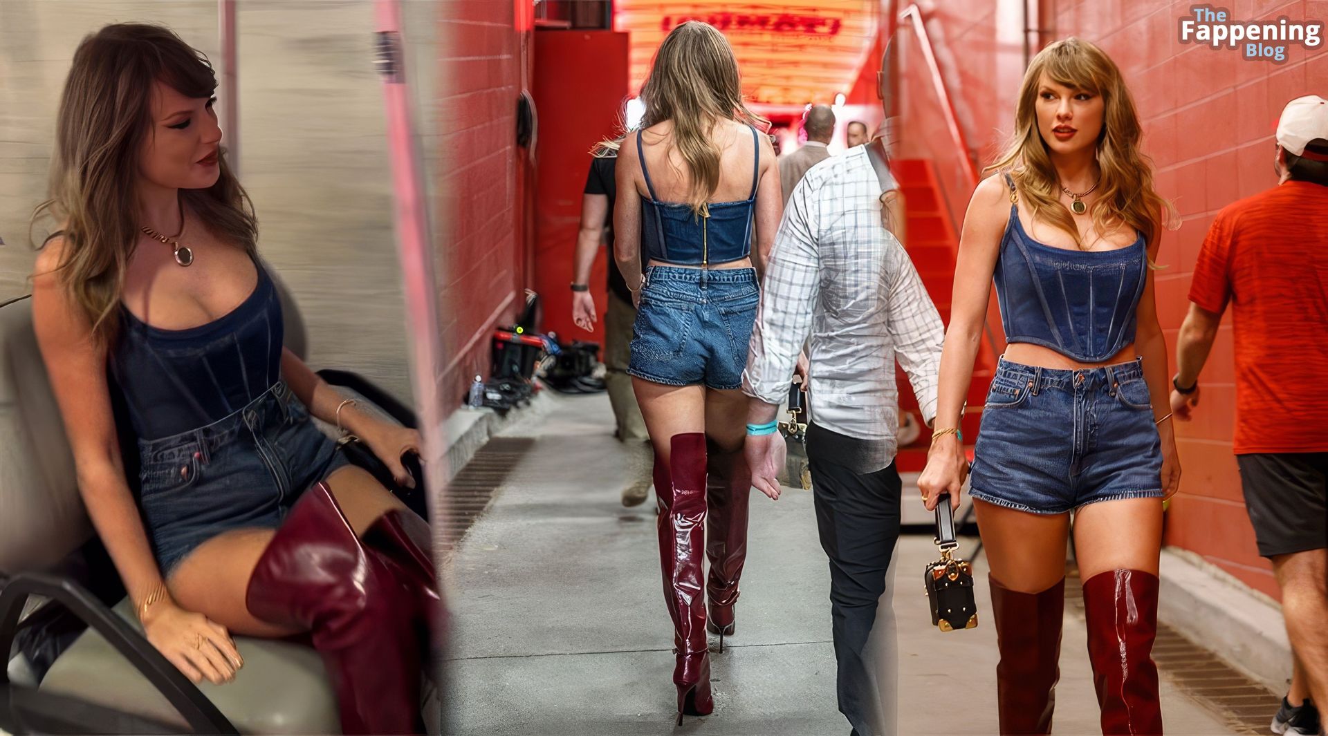 Taylor Swift Looks Stunning in Denim Shorts and Thigh-High Boots at Arrowhead Stadium (19 Photos)