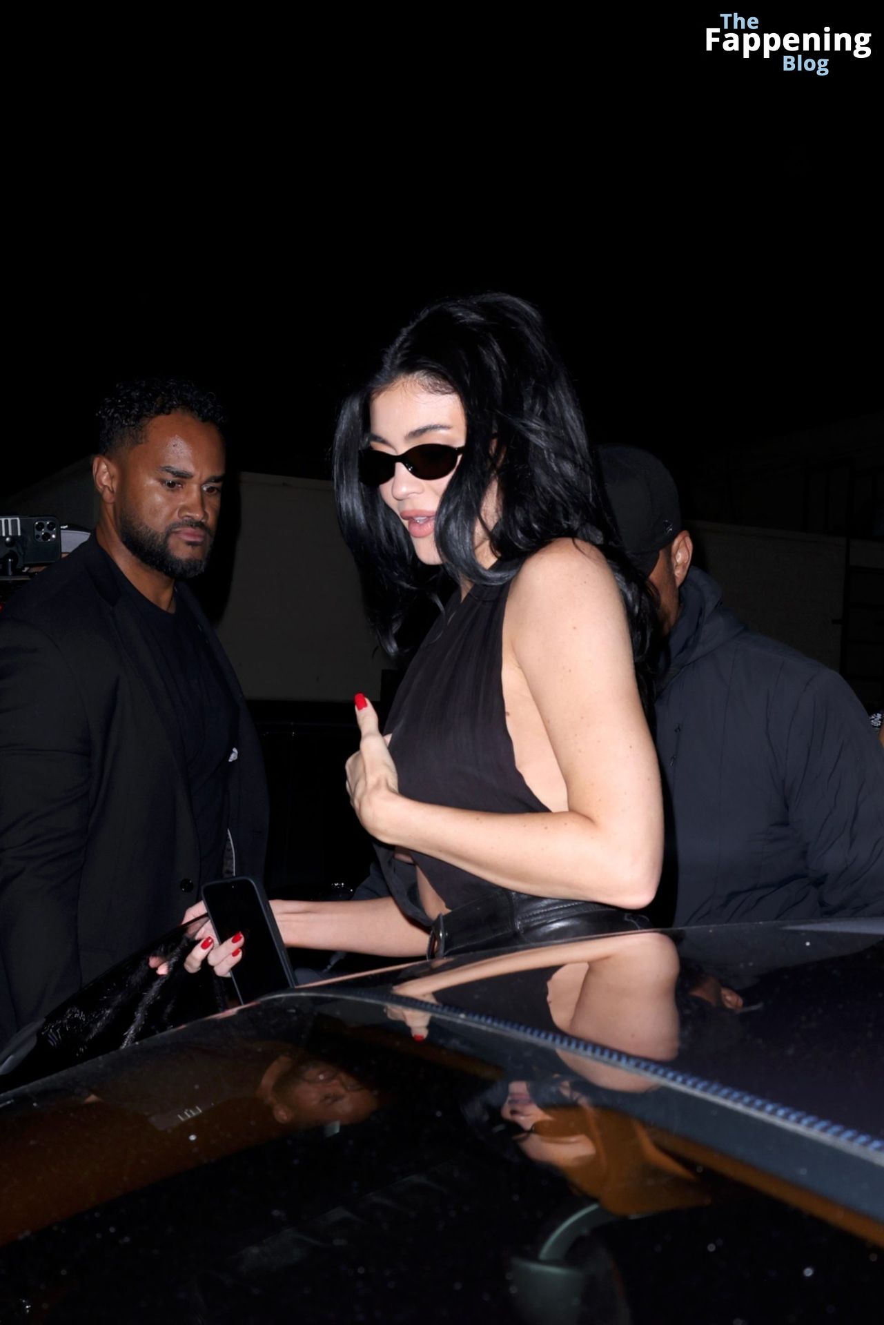 Kendall Jenner &amp; Kylie Jenner Go Braless in Black Outfits at the Rhode Skin Launch Afterparty (41 Photos)