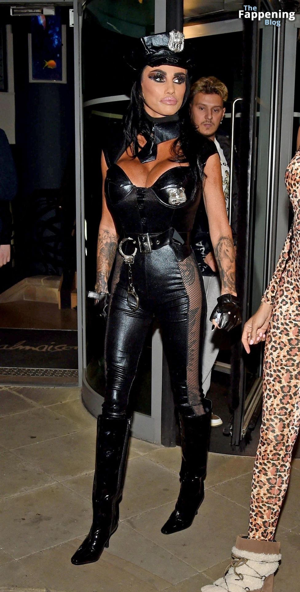 Katie Price Dresses as a Busty Police Officer for The Bridge Bar’s Halloween Party in Leeds (51 Photos)