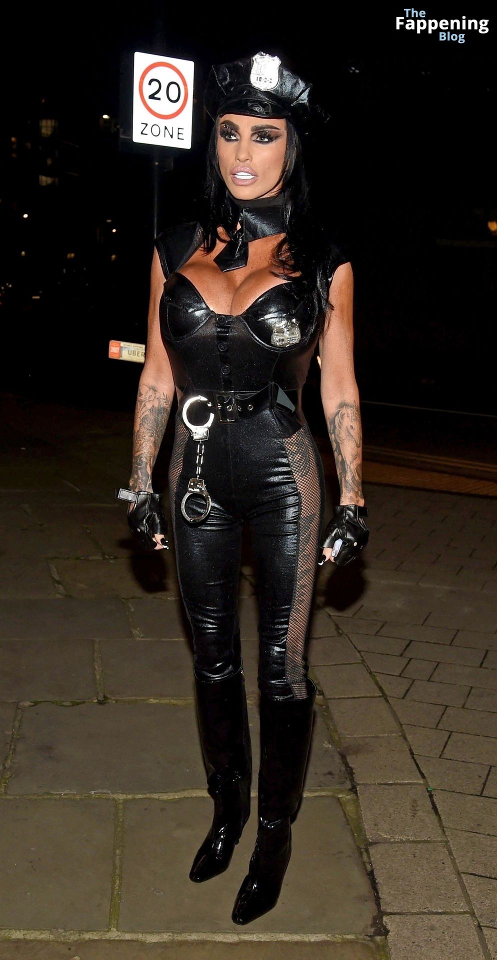 Katie Price Dresses as a Busty Police Officer for The Bridge Bar’s Halloween Party in Leeds (51 Photos)